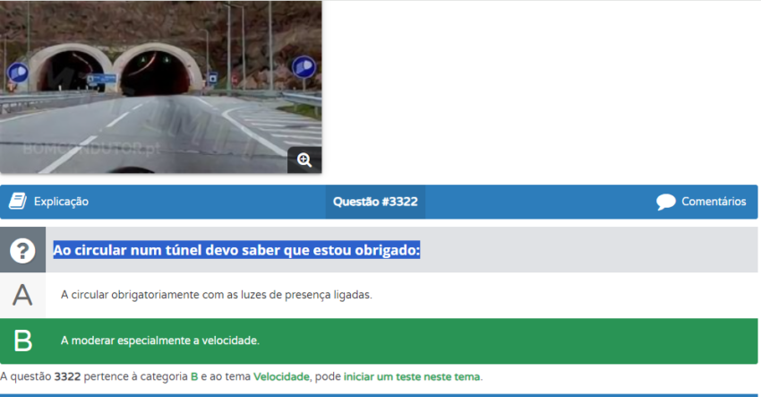 Quase toda a gente falha esta pergunta Ao circular num túnel devo